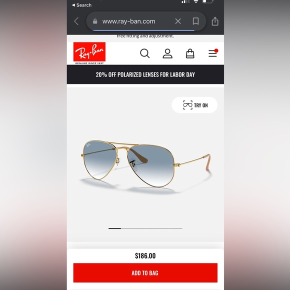 Aviator Gradient Ray-Ban sunglasses - Picture 2 of 2